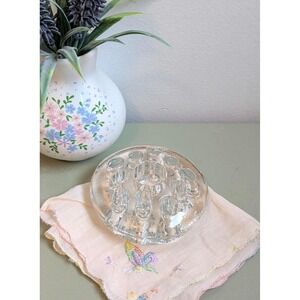 Vintage Glass Flower Frog | Floral Arranging Tool | Clear Glass Flower Holder‎
